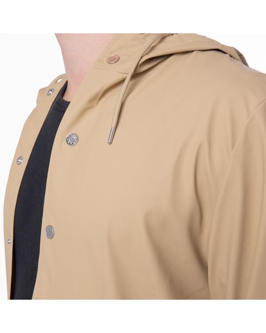 Rains Natural Sand Lightweight Waterproof Long Jacket for men