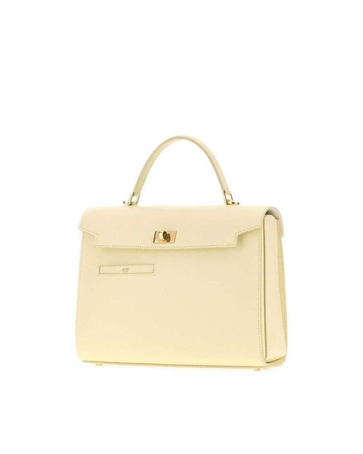 Anya Hindmarch Natural Silky Top Handle Bag