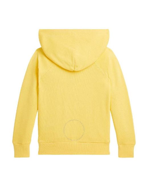 Polo Ralph Lauren Yellow Embroidered-Logo Long Sleeve Hoodie