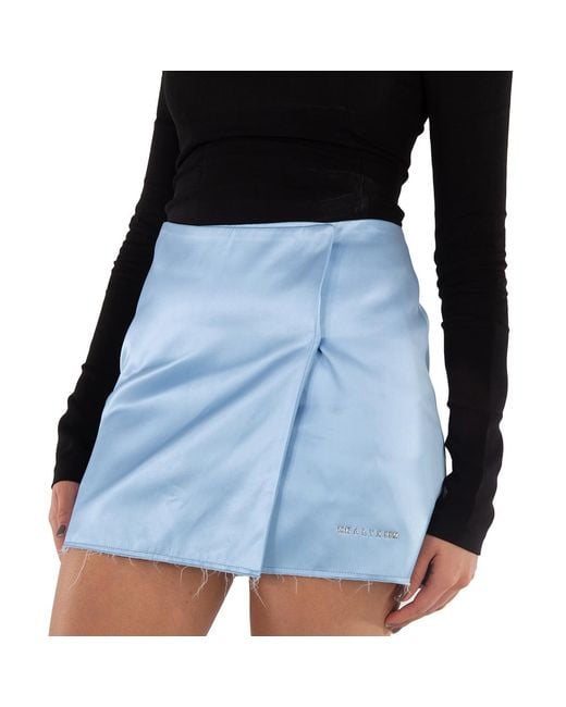 1017 ALYX 9SM Blue Ladies Light Fringe Formal Tailoring Skirt, Brand Size 40 (Us Size 6)