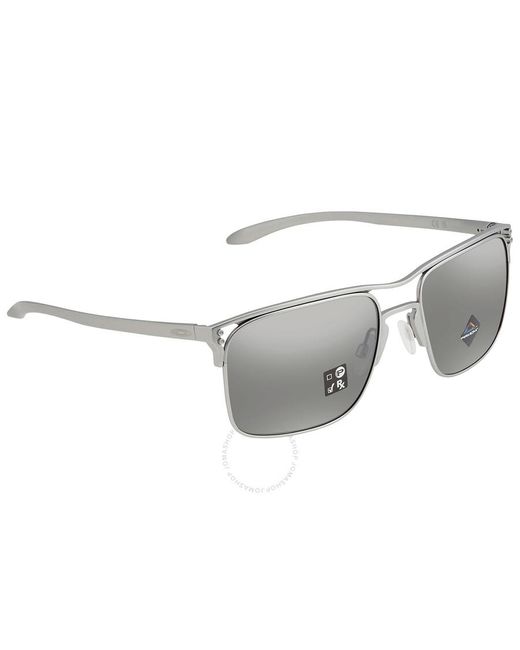 Oakley Gray Holbrook Ti Prizm Titanium Sunglasses Oo6048 604801 57 for men