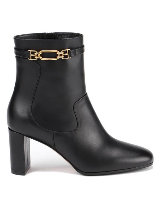 Bally Black Darcie Didi 75 Leather Boots, Brand Size 37 Us