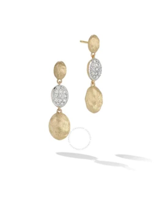 Marco Bicego Metallic Siviglia Collection 18k Yellow Gold And Diamond Triple Drop Earrings
