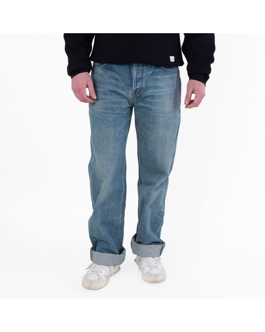 Saint Laurent Blue Beat Denim Loose-Fit Jeans, Waist for men