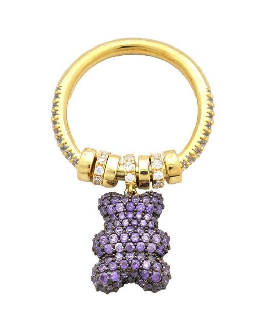 Apm Monaco Metallic Ultra Violet Yummy Bear Ring