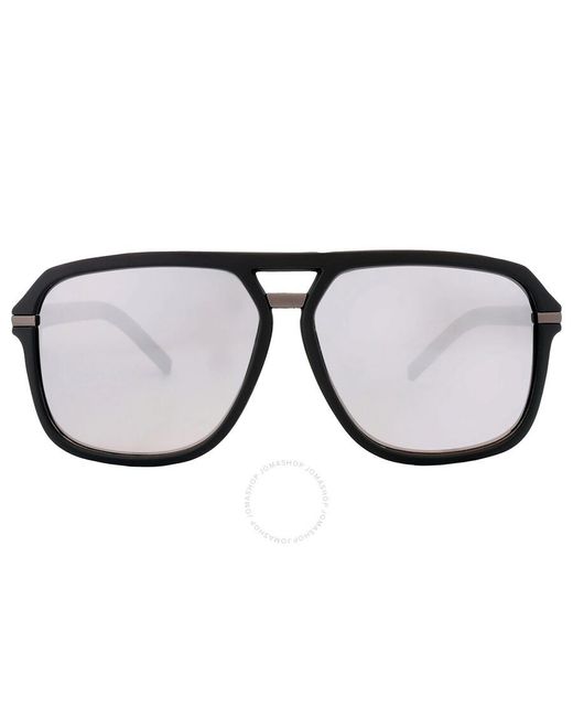 Guess Black Smoke Mirror Navigator Sunglasses Gf0258 02c 60 for men
