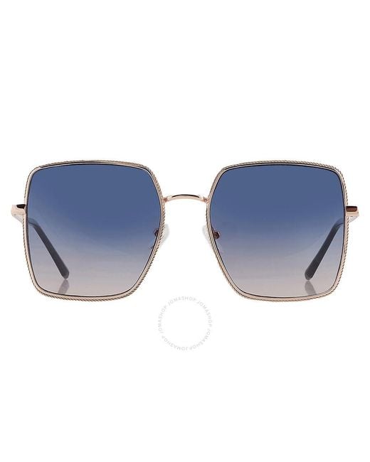 Guess Factory Blue Gradient Square Sunglasses Gf0419 28w 58