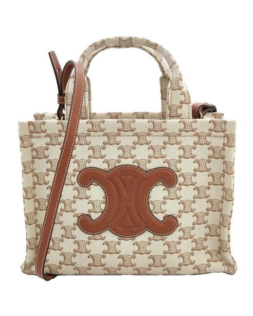 Céline Metallic Small Triomphe Cabas Tote Bag
