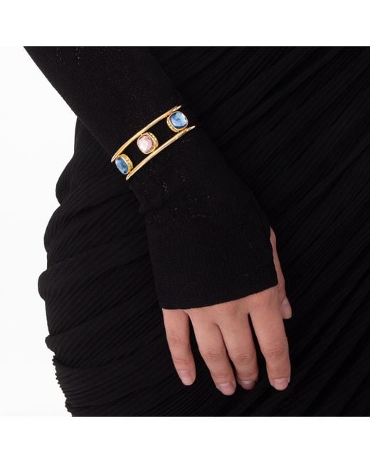 Swarovski Metallic Chroma Cushion Cut Cuff, Size Small