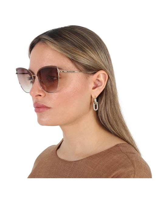 Longchamp Brown Grey Gradient Butterfly Sunglasses Lo130s 718 60