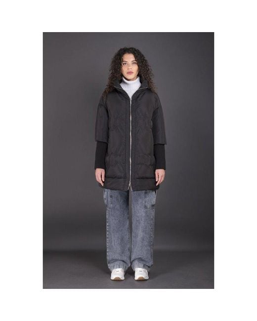 Moorer Gray Quilted Oversized Jacket