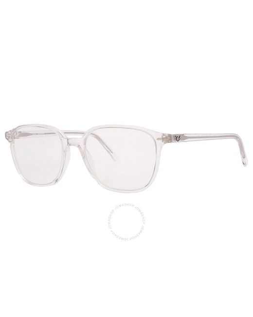 Ray-Ban White Leonard Transitions Clear Square Sunglasses Rb2193 912/gh 53