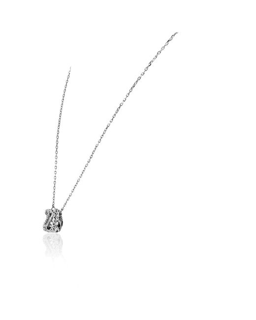 Swarovski Metallic Dancing Swan Necklace, Rhodium Plated