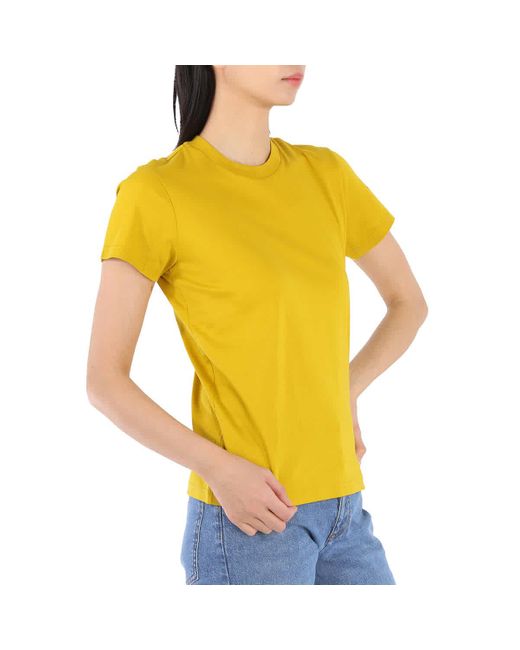 Moncler Yellow Logo Accent Cotton T-shirt