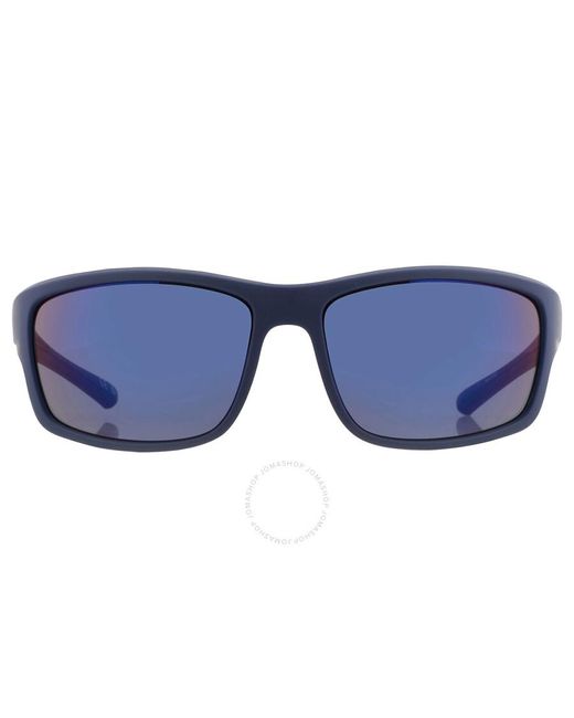 Harley Davidson Blue Mirror Wrap Sunglasses Hd0671s 91x 63 for men