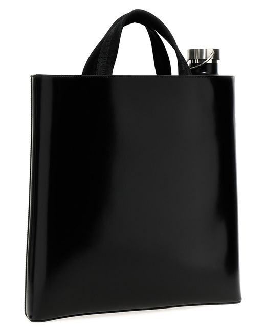 Prada Black Logo Raffia Tote for men