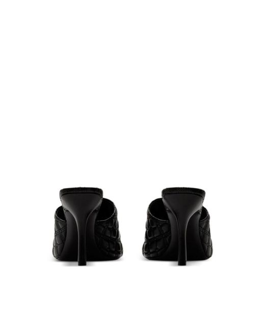Burberry Black Quilted Slip-On Lambskin Mules, Brand Size 36 (Us