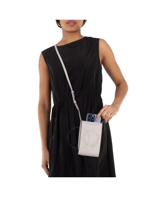 Stella McCartney Gray Alter Mat Logo Crossbody Phone Pouch