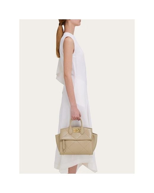 Ferragamo Natural Lamb Leather Bag
