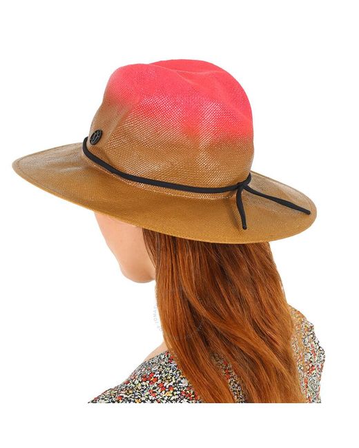 Maison Michel Pink Zango Tie Dye Fedora Hat