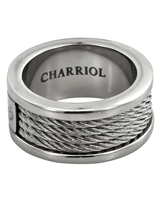 Charriol Gray Stainless Steel Forever Ring