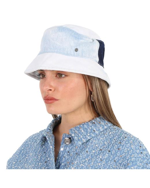 Maison Michel Blue Axel Cotton Denim Bucket Hat