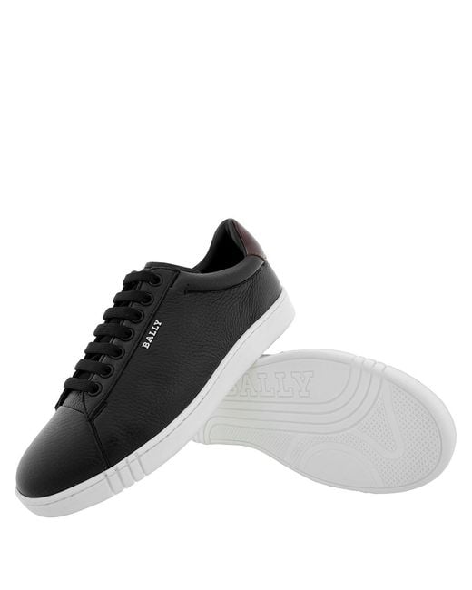 Bally Black Wilson Wildy Leather Low-Top Sneakers, Brand Size 10 Us for men