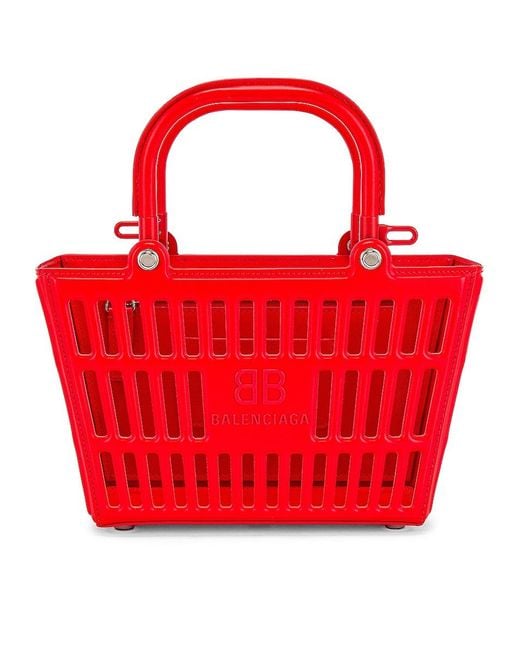 Balenciaga Red Ladies Small Mag Basket Bag for men