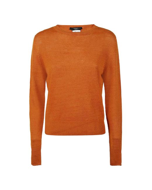 Max Mara Orange Weekend Volpino Knit Linen Sweater