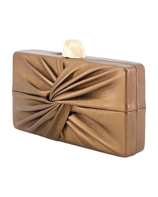 Cult Gaia Brown Lisse Clutch
