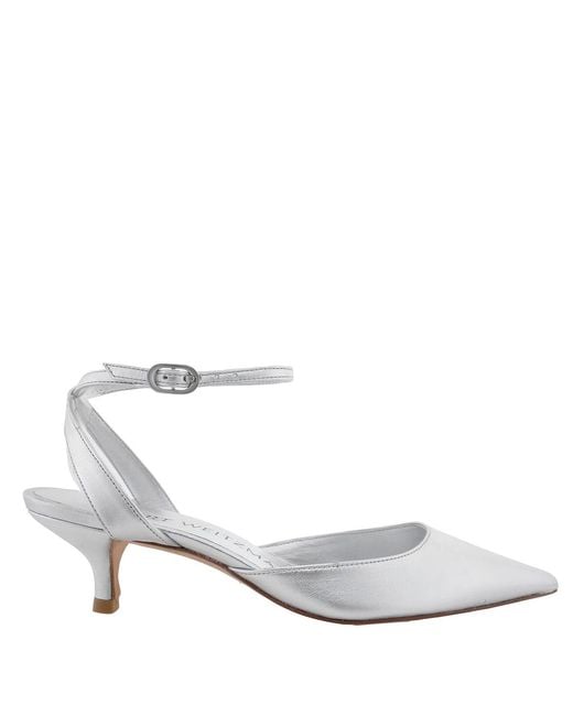 Stuart Weitzman White Barelythere 50 Kitten Heel Pumps, Brand Size 35 Us Size 4.5