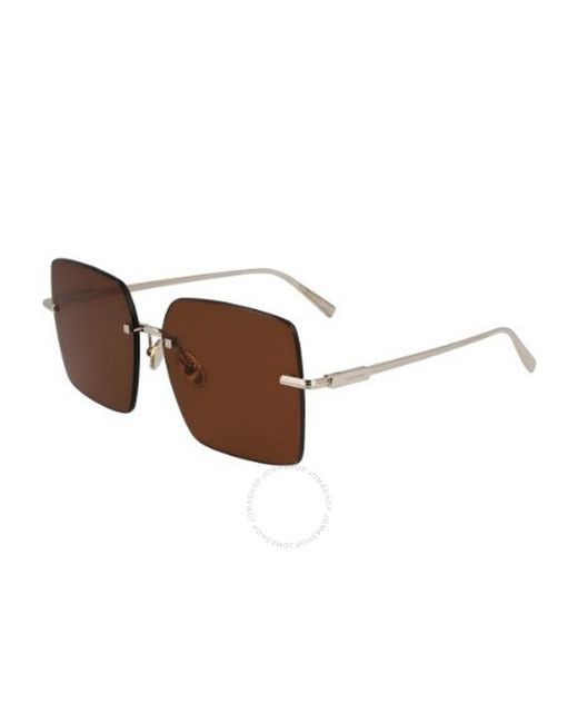 Ferragamo Brown Square Sunglasses Sf311s 745 60