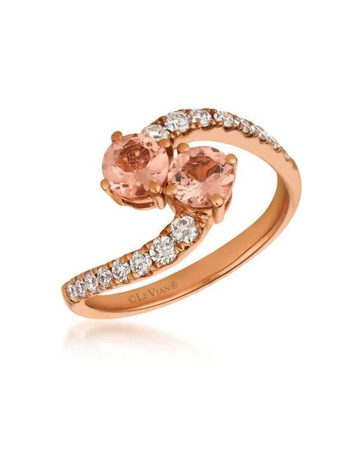 Le Vian Brown Ladies Peach Morganite Rings Set