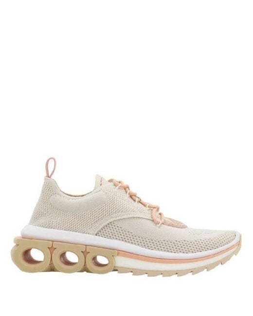 Ferragamo White Nama Knit Running Sneakers for men