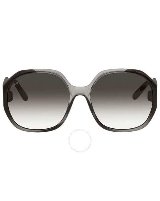 Ferragamo Brown Grey Gradient Butterfly Sunglasses Sf943s 007