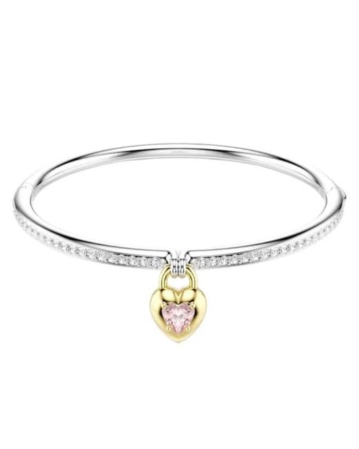 Swarovski Metallic Idyllia Mixed Cuts Heart Bangle