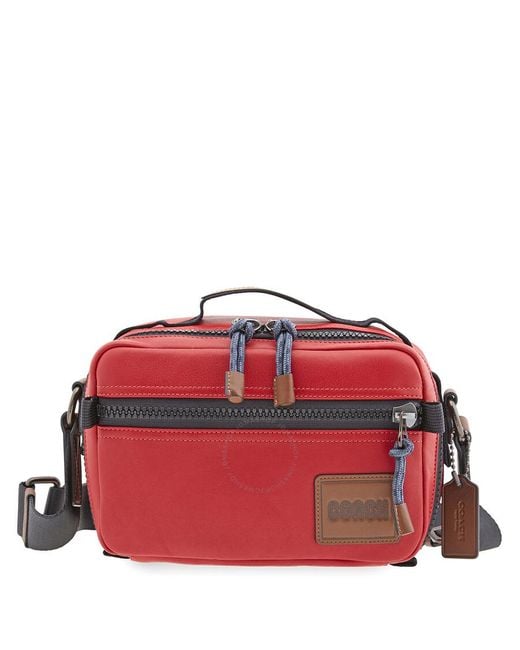 COACH Patch Pacer Top Handle Crossbody Bag in Red for Men | Lyst