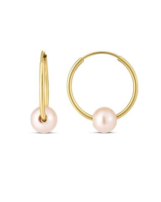Tresorra Metallic 14K Endless Pearl Earrings