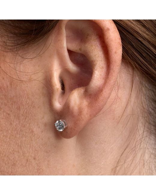 Brilliant Diamond Metallic 10Kt 1.00 Carat Lab Grown Diamond Stud Earrings For for men