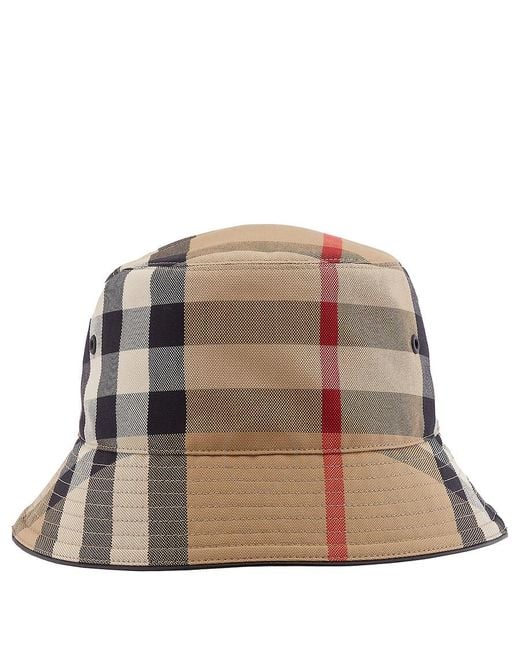 Burberry Brown Vintage Check Bucket Hat for men