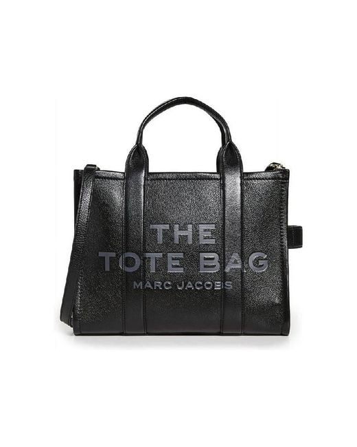 Marc Jacobs Black The Leather Medium Tote Bag