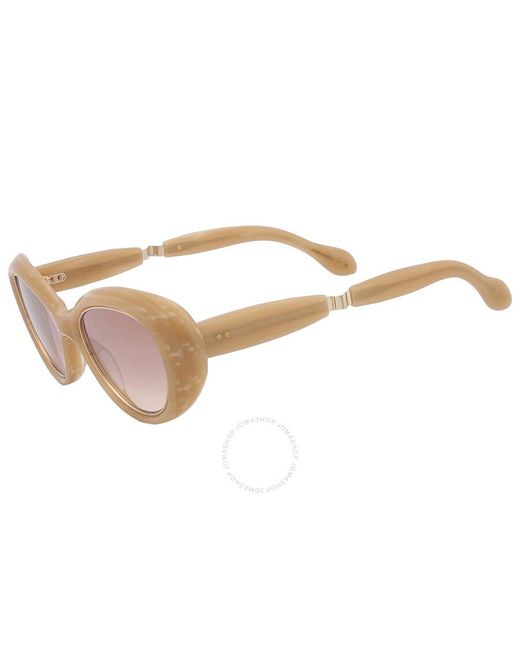 Mr. Leight Brown Selma S Cinnamon Gradient Cat Eye Sunglasses Ml2023 Desa/cing 50