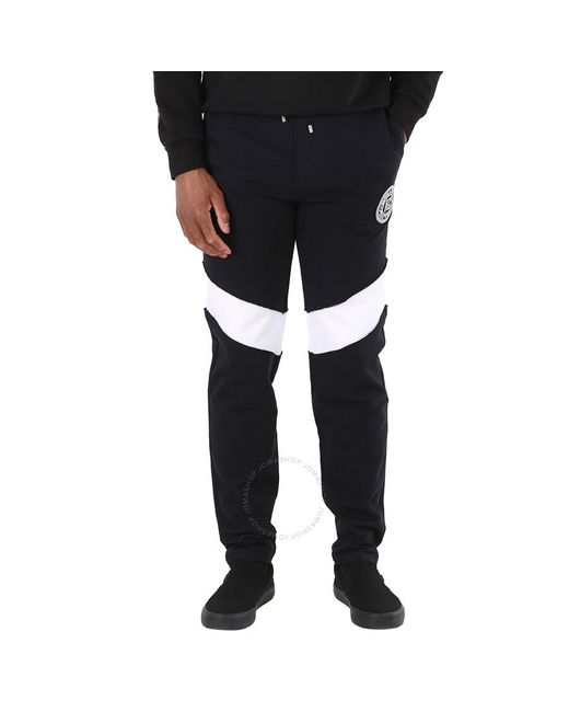 Balmain Black/white Monogram-patch Cotton joggers for men