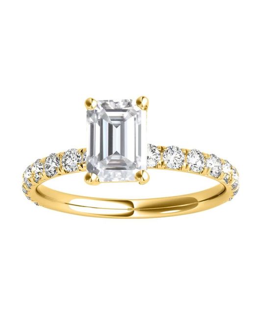 Maulijewels Women's Metallic 2.50 Carat Natural Diamond Moissanite Engagement Rings For