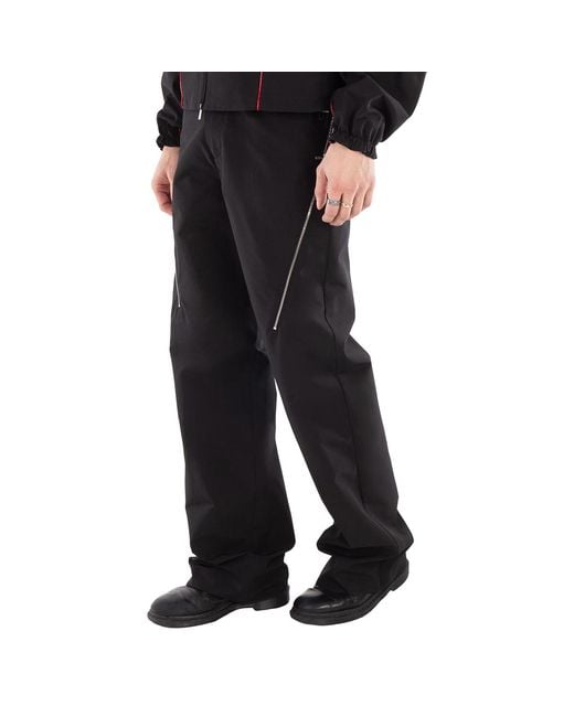 Ferragamo Black Zip Detail Tailored Trousers, Brand Size 50 (Us for men