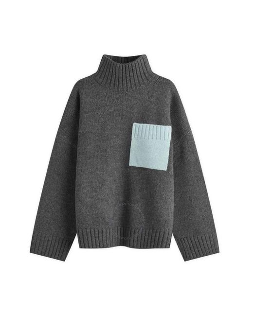 J.W. Anderson Gray Patch Pocket Turtleneck Jumper for men