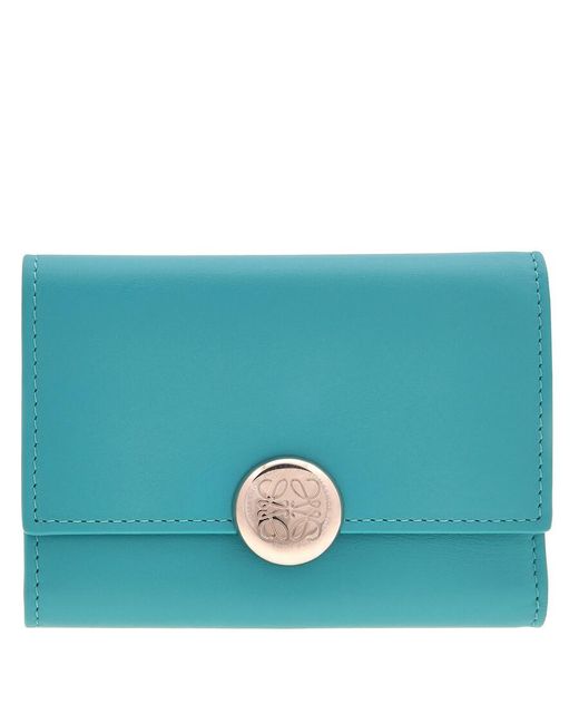 Loewe Blue Small Vertical Calfskin Wallet
