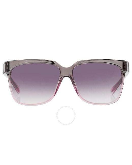 Yohji Yamamoto Purple X Linda Farrow Grey Gradient Square Sunglasses Yy16 Thorn C4