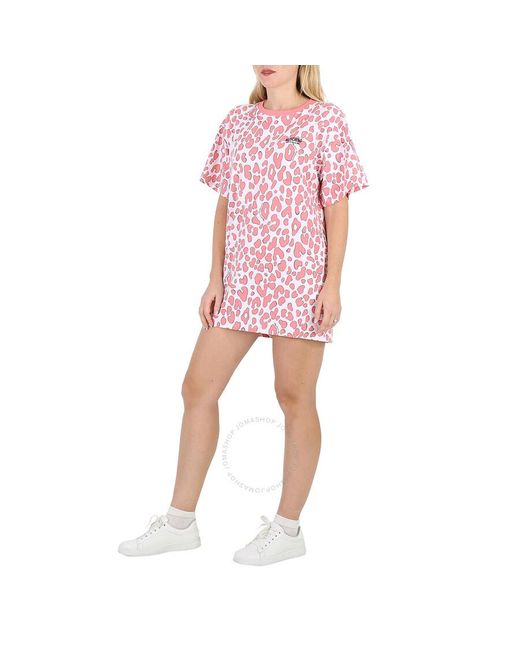 Moschino Pink Salmon Leopard-print Sleepwear