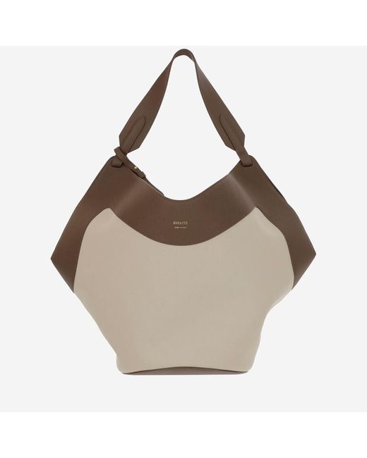 Khaite Brown Medium Lotus Tote